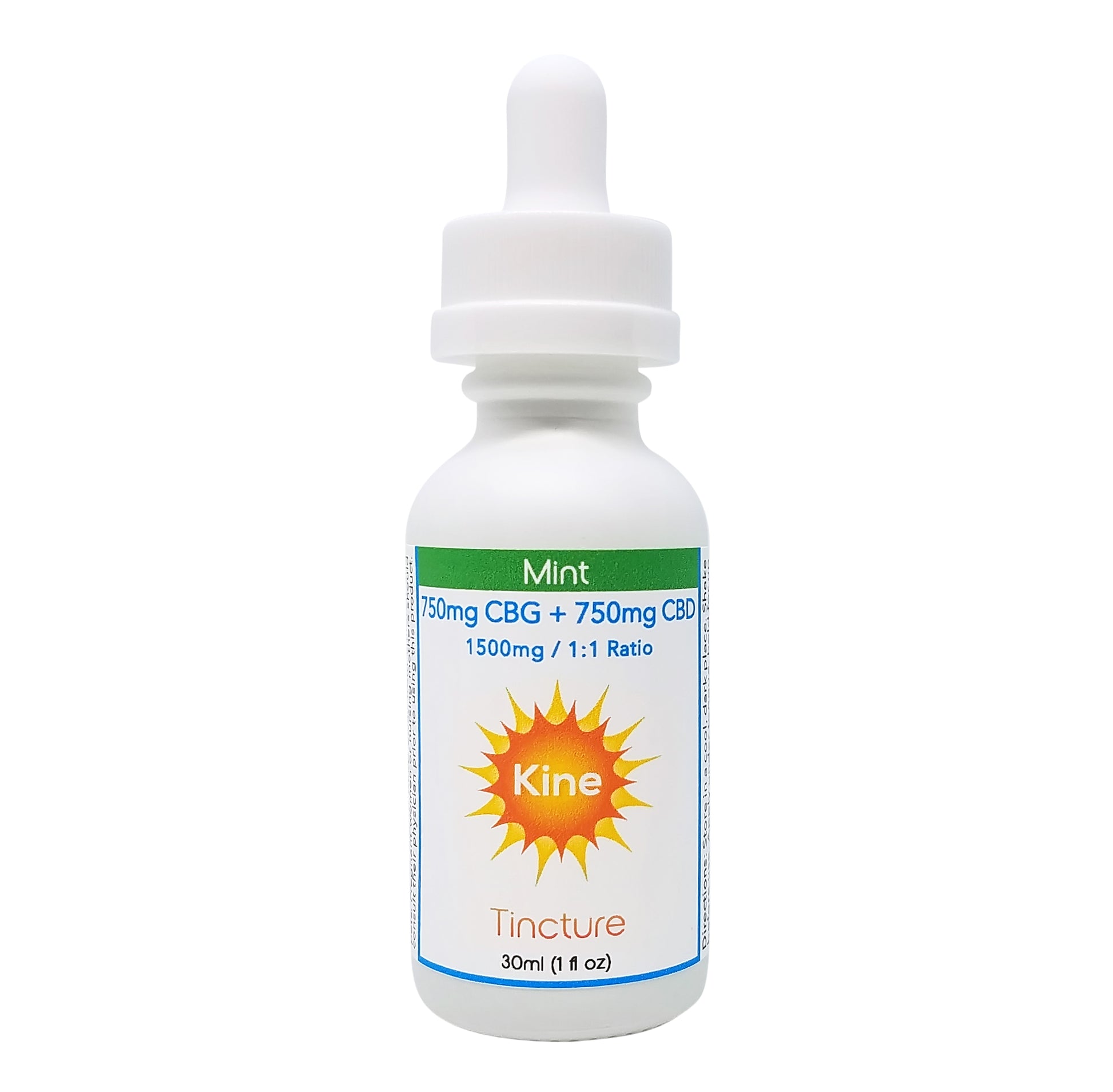 Kine Mint Flavored Organic CBG CBD 1:1 1500mg tincture drops