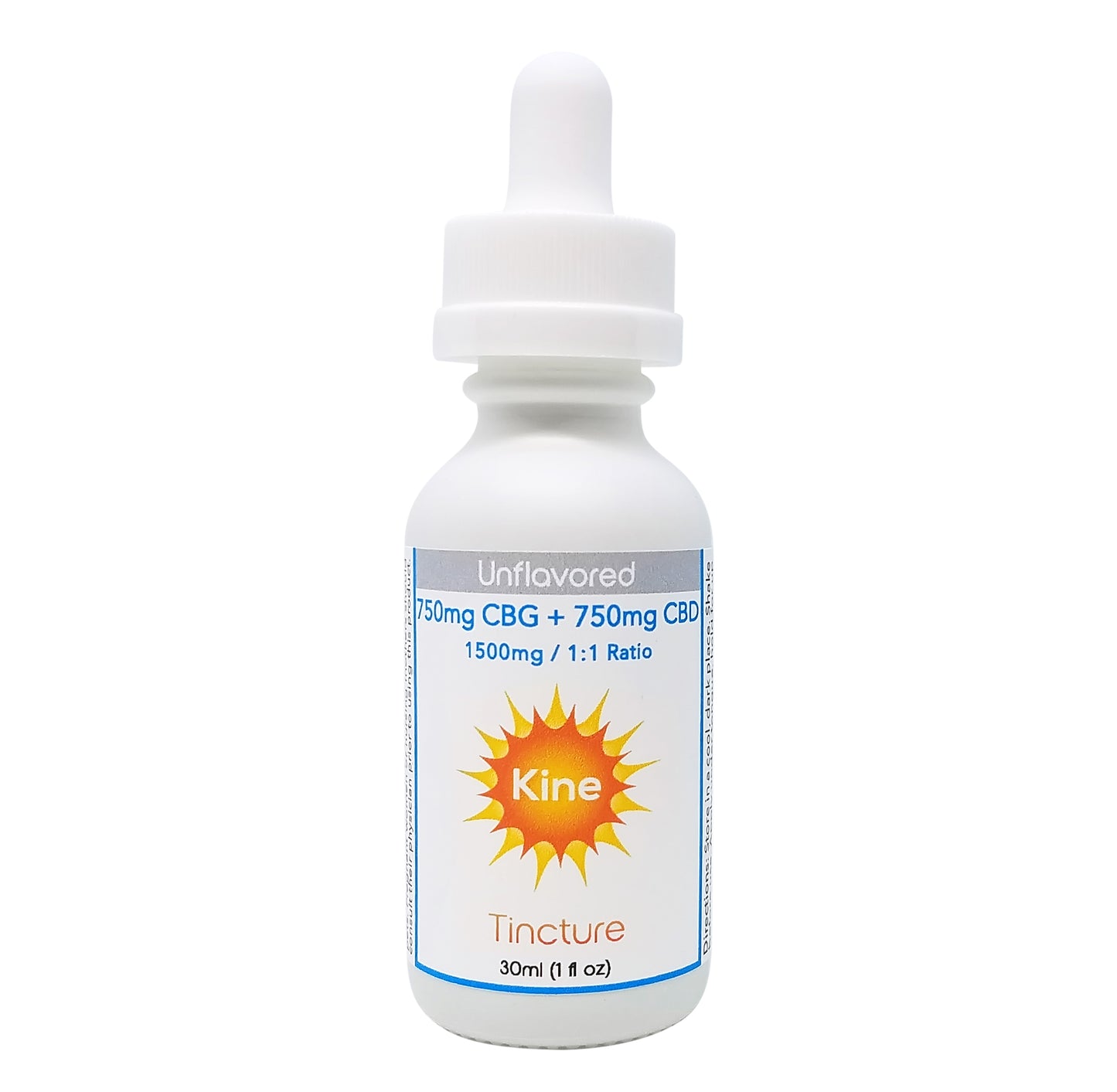 Kine Unflavored plain organic CBG CBD 1:1 1500mg tincture drops