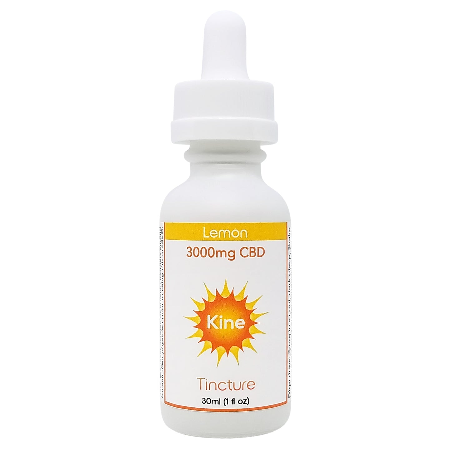 Kine Lemon flavored organic CBD tincture 3000mg hemp-derived drops