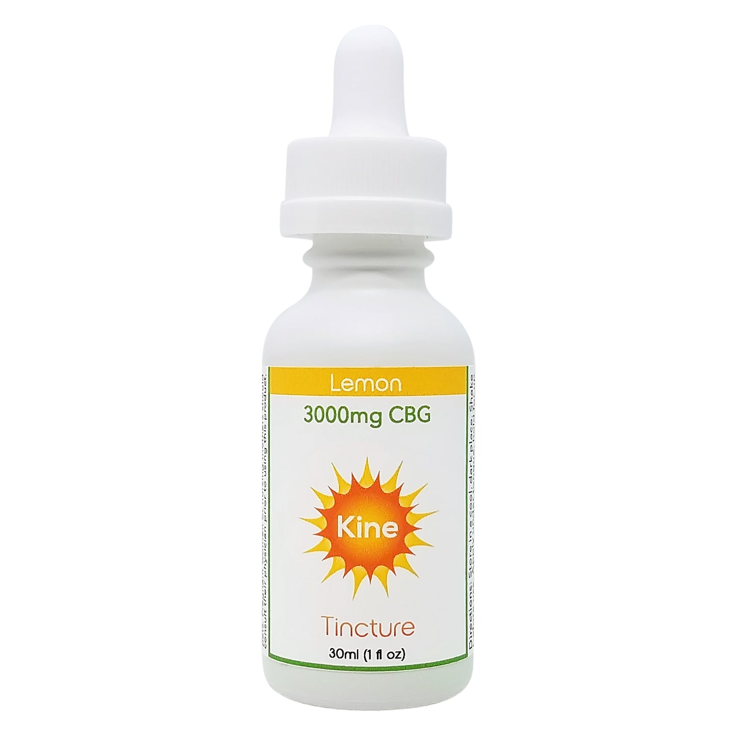 Kine Lemon flavored organic CBG 3000mg tincture drops