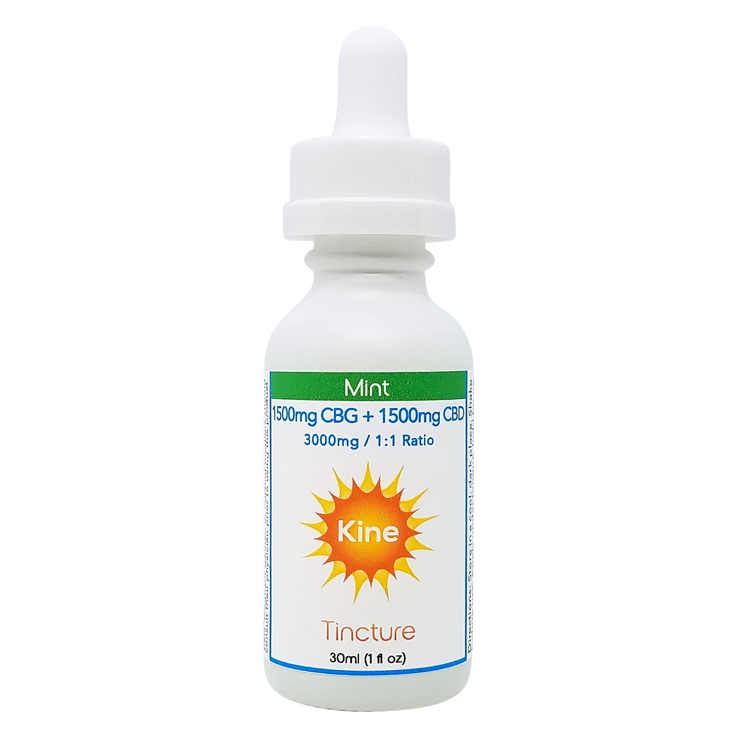 Kine Mint Flavored Organic CBG CBD 1:1 3000mg tincture drops