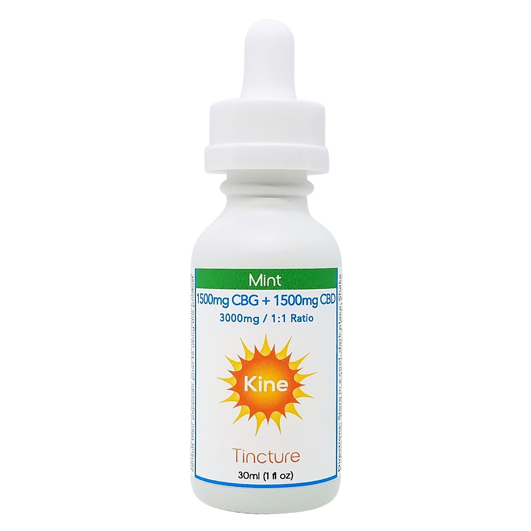 Kine Mint Flavored Organic CBG CBD 1:1 3000mg tincture drops
