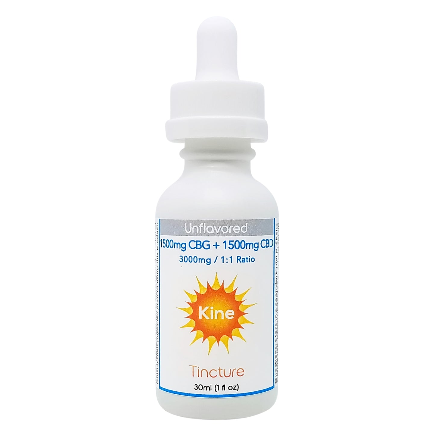 Kine Unflavored plain organic CBG CBD 1:1 3000mg tincture drops