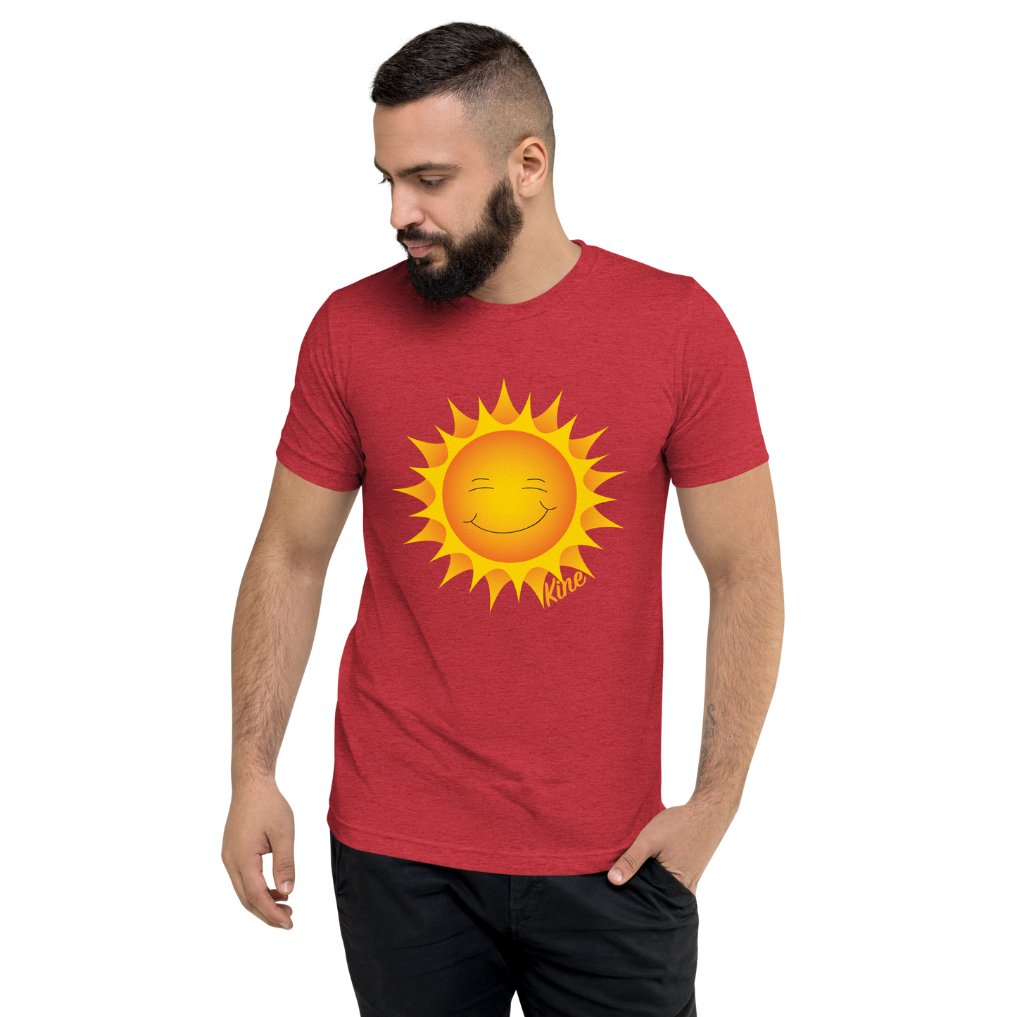 NEW LOGO LAUNCH! Kine Threads Men's Tri Blend Crewneck Tee