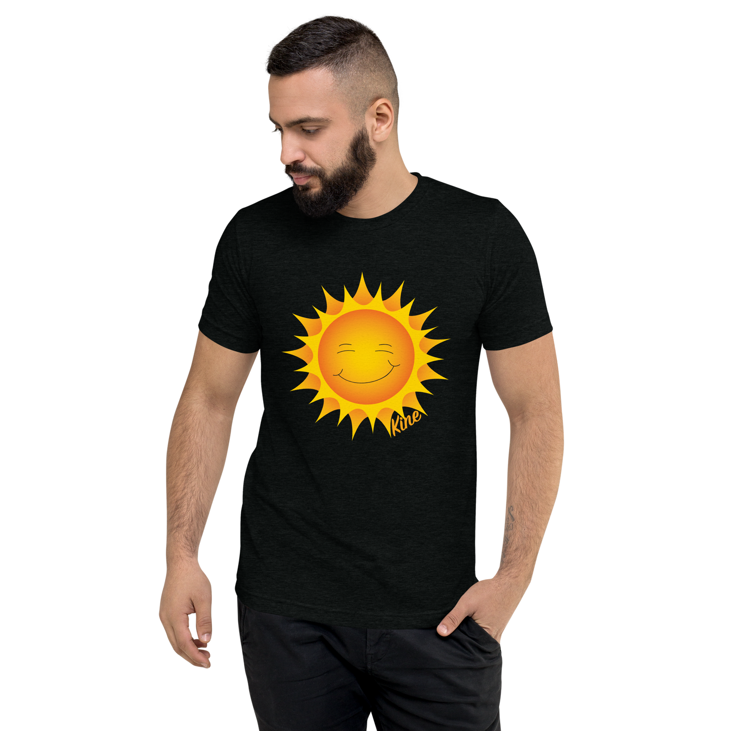 NEW LOGO LAUNCH! Kine Threads Men's Tri Blend Crewneck Tee