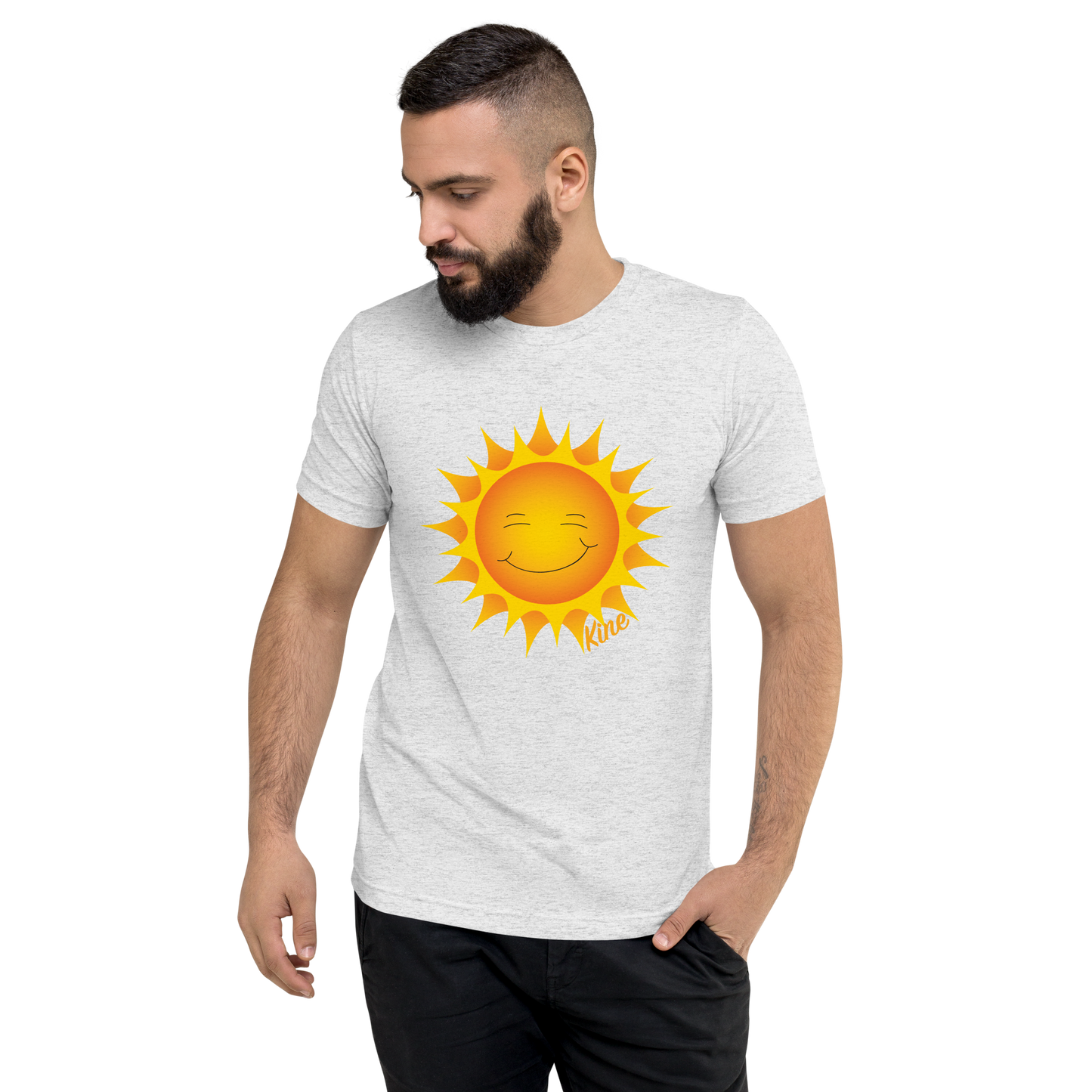 NEW LOGO LAUNCH! Kine Threads Men's Tri Blend Crewneck Tee