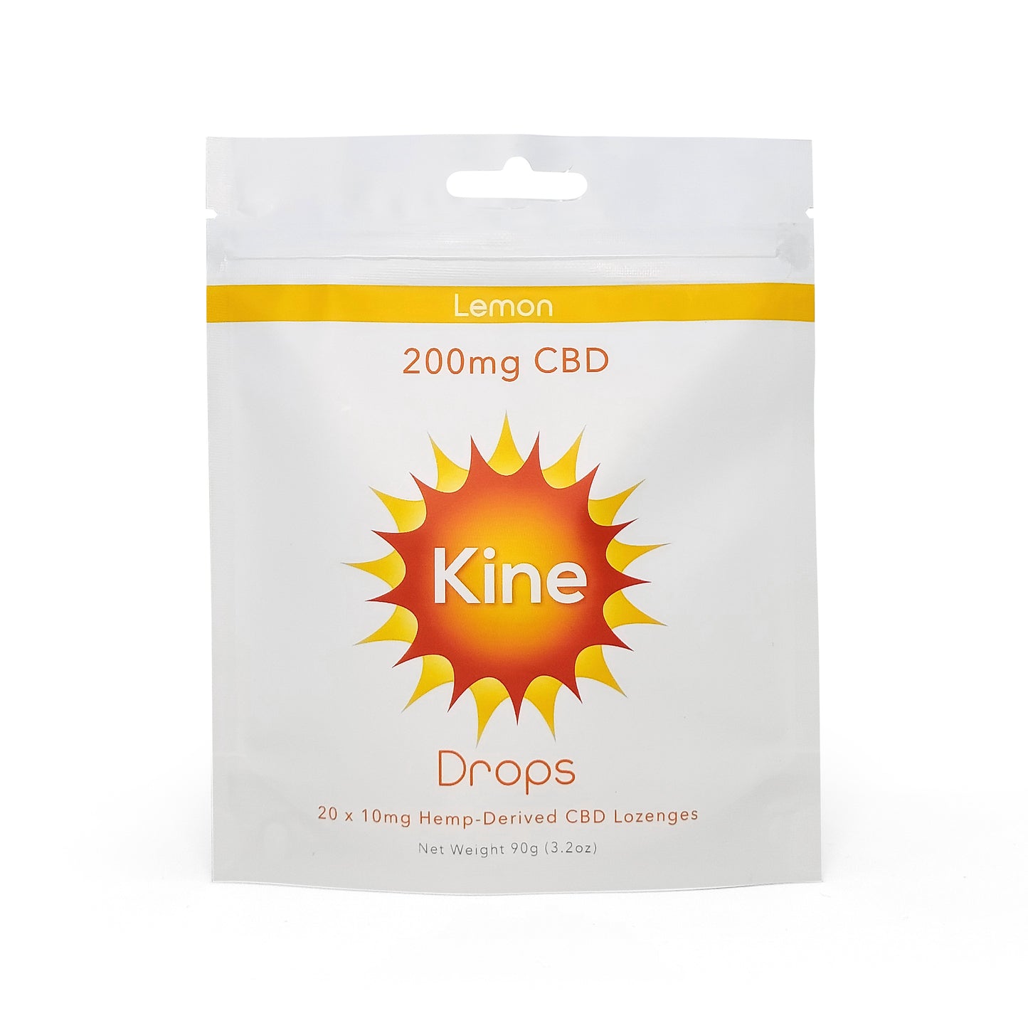 Kine Lemon 10mg 200 mg CBD Drops Lozenges 