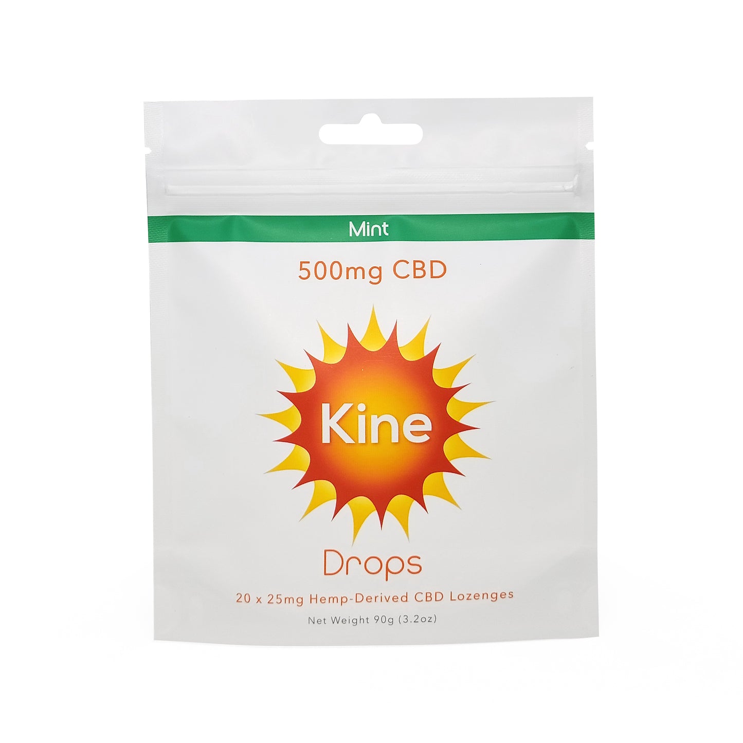 Kine Mint Flavored organic CBD 25mg 500mg Drops Lozenges