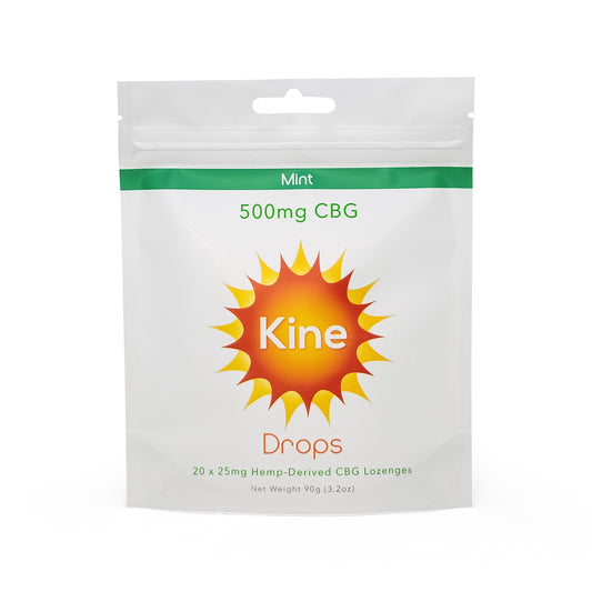 Kine Mint Flavored Organic CBG 25mg 500mg lozenge drops 