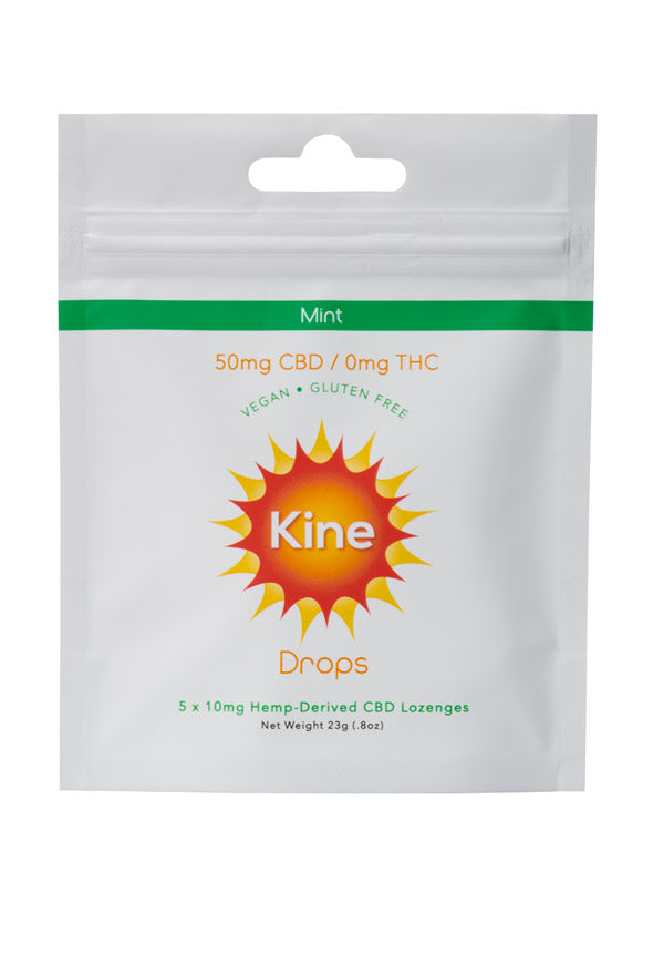 Kine Mint Flavored organic CBD 10mg 50mg Drops Lozenges