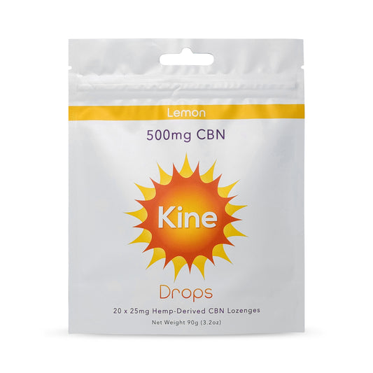 Kine Lemon Flavored 500mb organic CBN lozenge drops