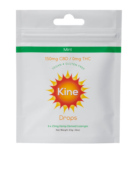 Kine Mint Flavored organic CBD 25mg 150mg Drops Lozenges